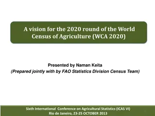 World Census of Agriculture 2020: Vision & Overview