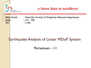Earthquake Analysis Linear MDoF System