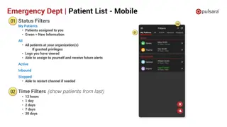 Emergency Department Patient List Status Filters