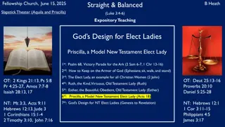 Priscilla: Model New Testament Elect Lady