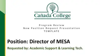 Director of MESA Position Overview