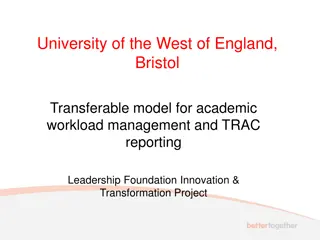 Effective Academic Workload Management at UWE Bristol