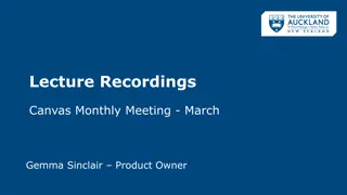 Lecture Recordings and Remote Learning Guide