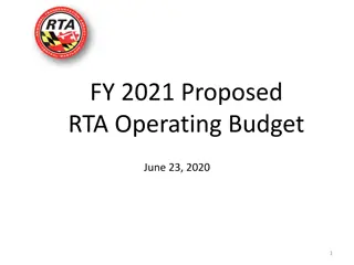 RTA FY2021 Proposed Budget Overview