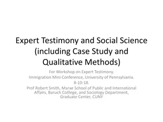 Expert Testimony & Social Science in Immigration Cases