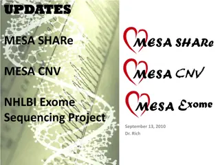 Genetic Research Progress Updates in MESA Project