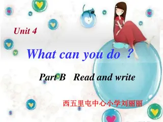 Enhance Reading and Writing Skills with Unit 4 Activities