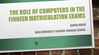 Digital Tools in Matriculation Exams