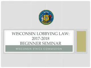 Wisconsin Lobbying Law Overview