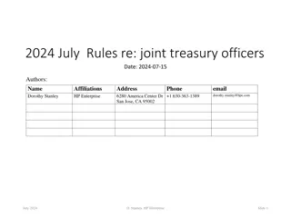 July 2024 Rules re: Joint Treasury Officers Conflict Resolution