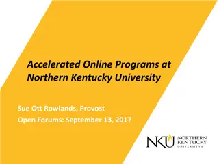 Accelerated Online Programs at NKU - Timeline and Partnerships