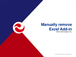 Manually Remove Excel Add-in Instructions