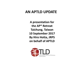 APTLD Update and Major Activities Presentation