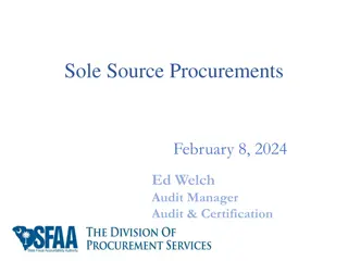 Sole Source Procurements and Market Research Insights