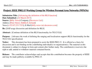 Advancing the Definition of RLS Function for WPANs