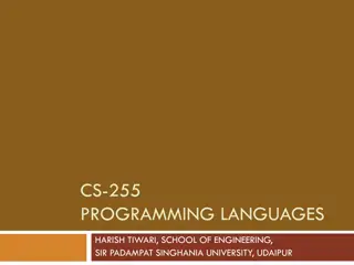 Programming Languages Overview