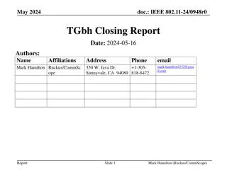 IEEE 802.11-24/0948r0 TGbh Closing Report May 2024