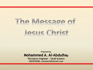 Message of Jesus Christ and Islamic Teachings