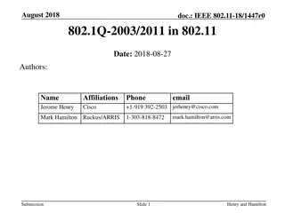 Understanding IEEE 802.11-18/1447r0 and 802.1Q-2003/2011 in Networking