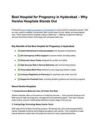 Best Hospital for Pregnancy in Hyderabad – Why Harsha Hospitals Stands Out