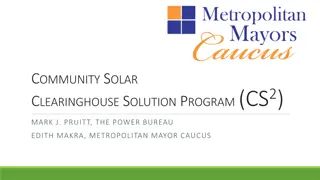Community Solar Clearinghouse Solution Program Overview