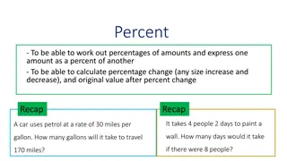 Efficient Percentage Calculations and Applications