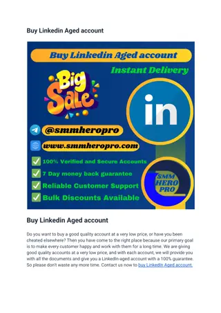 Buy Linkedin Aged account