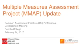 Assessment Project Update and Data Exploration