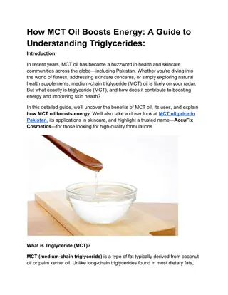 How MCT Oil Boosts Energy A Guide to Understanding Triglycerides