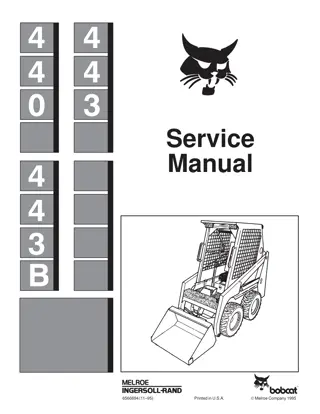 BOBCAT 443 SKID STEER LOADER Service Repair Manual Instant Download