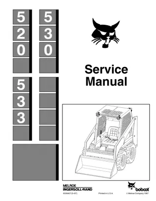 BOBCAT 533 SKID STEER LOADER Service Repair Manual Instant Download