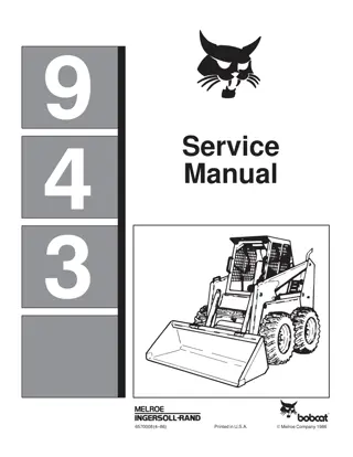 BOBCAT 943 SKID STEER LOADER Service Repair Manual Instant Download