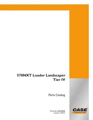 CASE 570NXT Tier IV Loader Landscaper Parts Catalogue Manual Instant Download