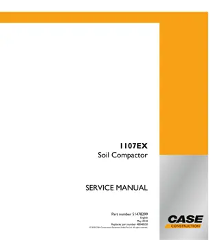 CASE 1107EX Soil Compactor Service Repair Manual Instant Download