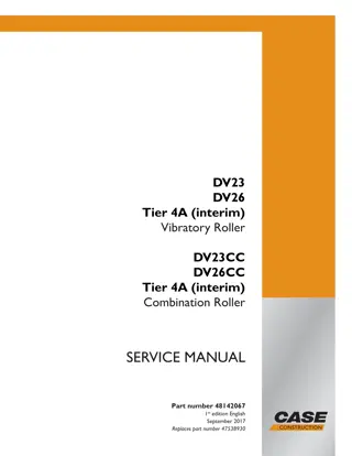 CASE DV26CC Tier 4A (interim) Combination Roller Service Repair Manual Instant Download
