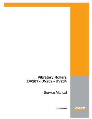 CASE DV204 Vibratory Roller Service Repair Manual Instant Download