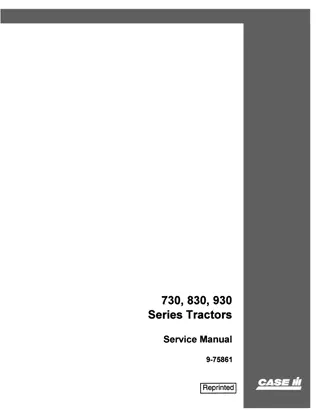 CASE IH 930 Series Tractor Service Repair Manual Instant Download