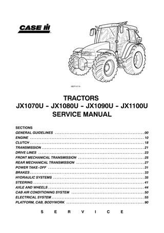 CASE IH JX1100U Tractor Service Repair Manual Instant Download