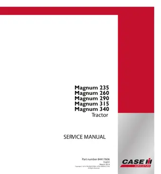 CASE IH Magnum 315 Tractor Service Repair Manual Instant Download