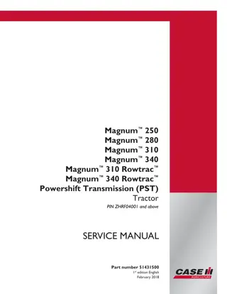 CASE IH Magnum 340 Powershift Transmission (PST) Tier 4B Tractor Service Repair Manual 9
