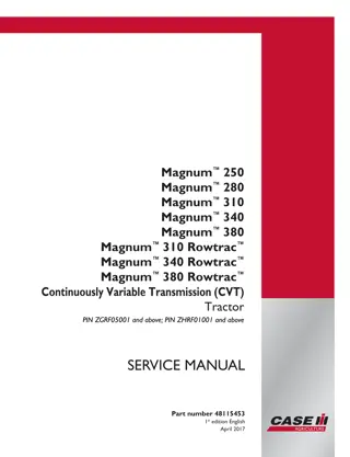 CASE IH Magnum 380 Rowtrac Continuously Variable Transmission (CVT) Tier 4B Tractor Service Repair Manual 8