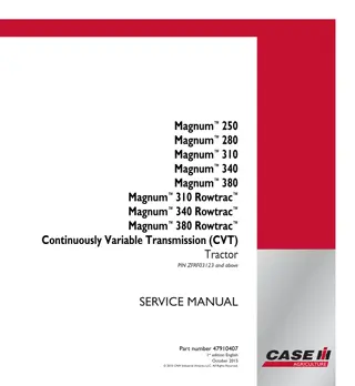 CASE IH Magnum™ 310 Rowtrac™ CVT TIER 4B Tractor Service Repair Manual Instant Download [ZFRF03123 - ]