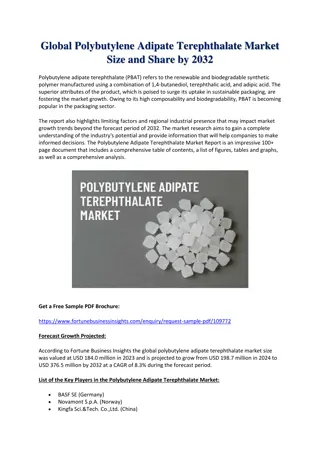 Polybutylene Adipate Terephthalate Market Size, Share & Forecast 2032