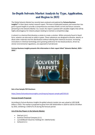 Solvents Market Size, Share, and Industry Forecast to 2032