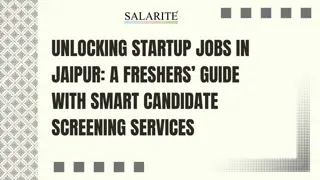 Unlocking Startup Jobs in Jaipur A Freshers’ Guide with Smart Candidate Screening Services