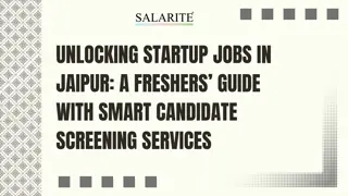 Unlocking Startup Jobs in Jaipur A Freshers’ Guide with Smart Candidate Screening Services