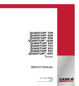 CASE IH QUANTUM 75N Tractor Service Repair Manual Instant Download
