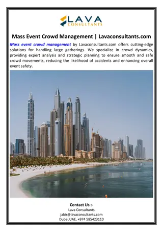Mass Event Crowd Management.Lavaconsultants