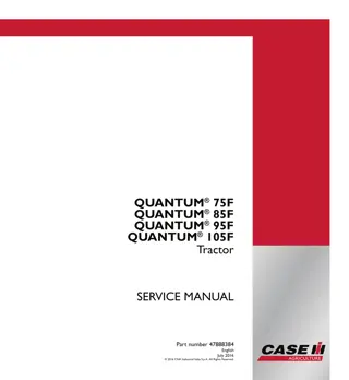 CASE IH QUANTUM 105F Tractor Service Repair Manual Instant Download