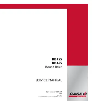 CASE IH RB455 Round Baler Service Repair Manual Instant Download